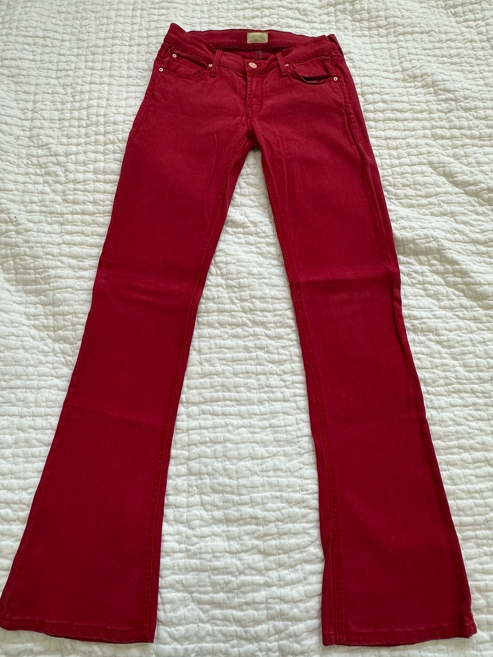 The Runaway from MOTHER Jeans featuring a skinny flare leg.